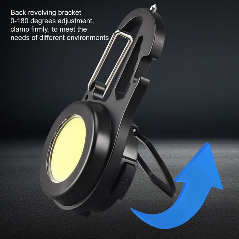Mini Keychain Light USB Dual Light Source Keychain Flashlight Magnetic