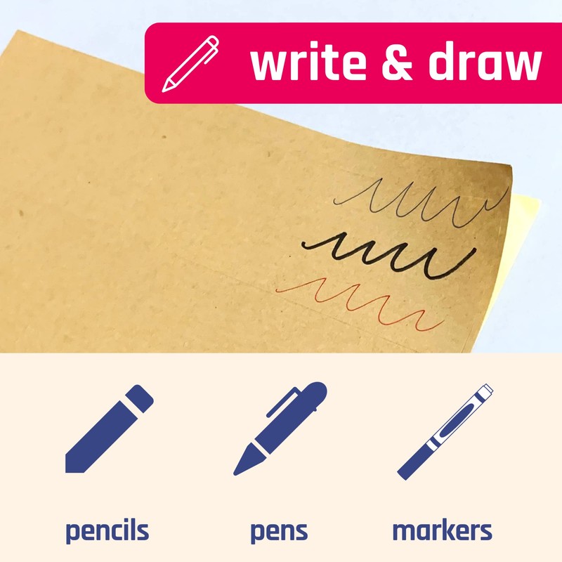 30 Sheets, Kraft Sticker Paper Labels, Laser/Inkjet Printing - Letter