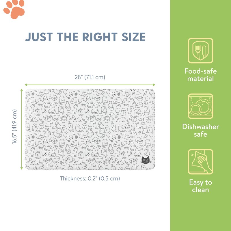 The Cat Ladies Cats Feeding Mat - Waterproof Dishwasher Safe