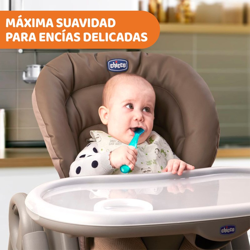 Chicco Set de 2 Cucharas de Silicón libre de BPA