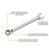GEARWRENCH 12 Pt. Reversible Ratcheting Combination Wrench, 5/16" - 9525ND