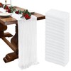pepmily 16 Pack White Cheesecloth Table Runner 10ft Boho Gauze