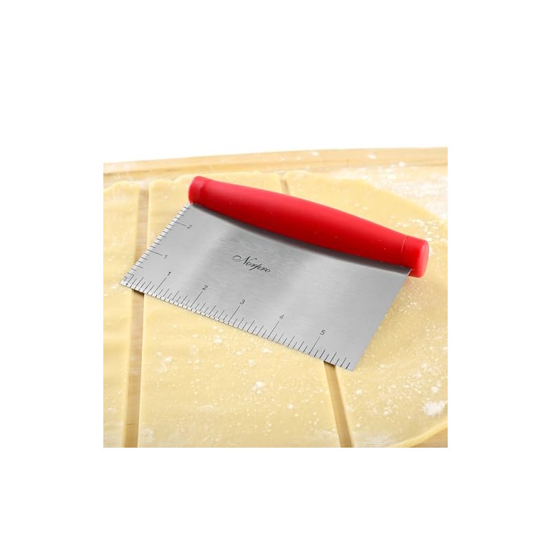 Norpro, Rojo 583R Grip-EZ - Raspador de banco, 6 x