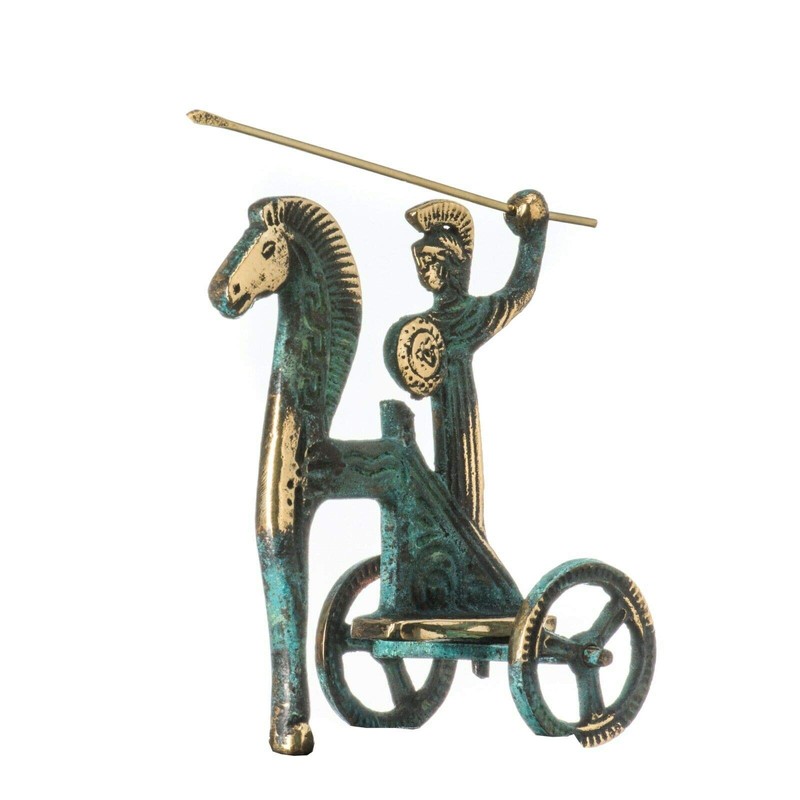 Chariot of The Sun Athena with Spear Ancient Greek Bronze