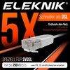 Eleknik DSL Cable, 0.50 m, White, High-Speed VDSL 250 Mbps,