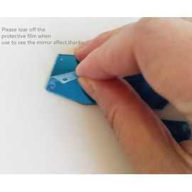 30PCS of Sew On Acrylic Irregular Mirror,DIY Mirrored Rhinestones for Costume Evening Dresses Cloth Garment Accessory 35MM (AB)