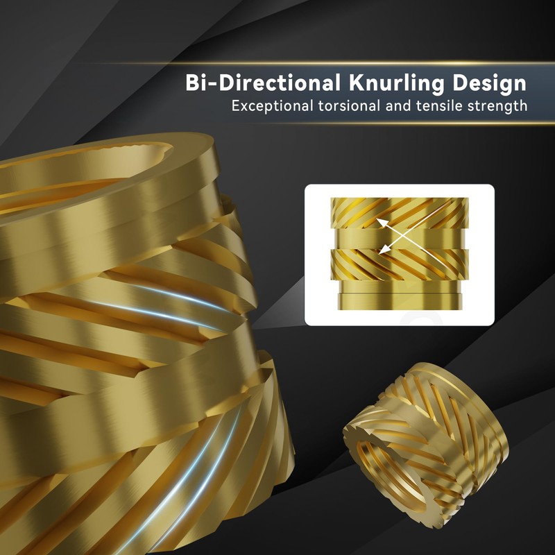 DACKZZM Threaded Insert, M6 Melting Nuts Made of Brass Insert