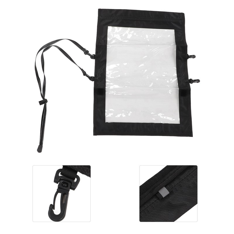 Transparent Hiking Map Pouch with 2 Additional Straps Waterproof TPU
