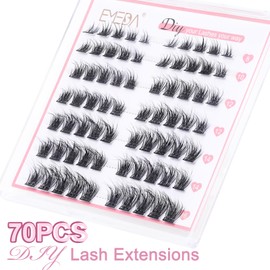 Lash Clusters Lash Extension Clusters Eyelash Clusters EMEDA 84PCS Stable D Curl Lash Clusters Cluster Lashes Individual Lashes Cluster Eyelash Extensions