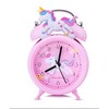 Pink Unicorn Kids Alarm Clock – Cute Double Bell Bedside
