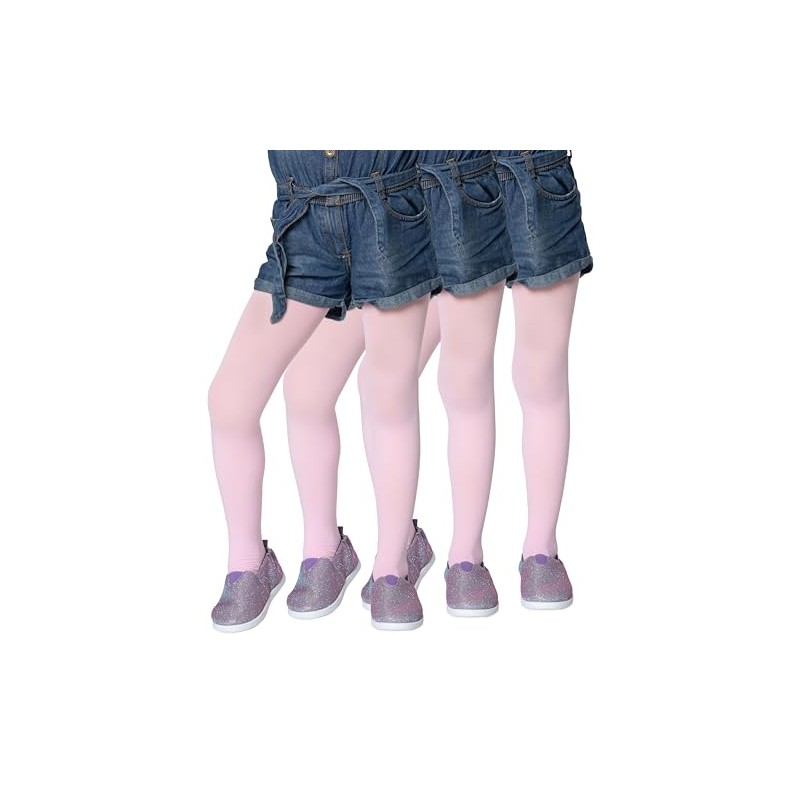 LORES Girls Kids Plain Tights - 3 Pairs - Ballet