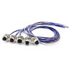 5Pcs M12 4 Pin A Code Female Connector Cable, IP67
