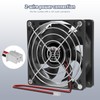 Yeuzbur IP67 Waterproof Fan 80×25mm 12v Fan DC 2-Pin 2-Pack