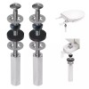 Hibbent 2PCS Toilet Seat Bolts Kit,Universal Stainless Steel Downlock Nuts