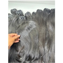 American Warehouse Ship 100% Human Hair Straight Natural Body Wave Silky Burmese Curly Extension Raw Cambodian Hair Vendorcolor: natural wave 1 piece, Stretched Length: 18 Inches