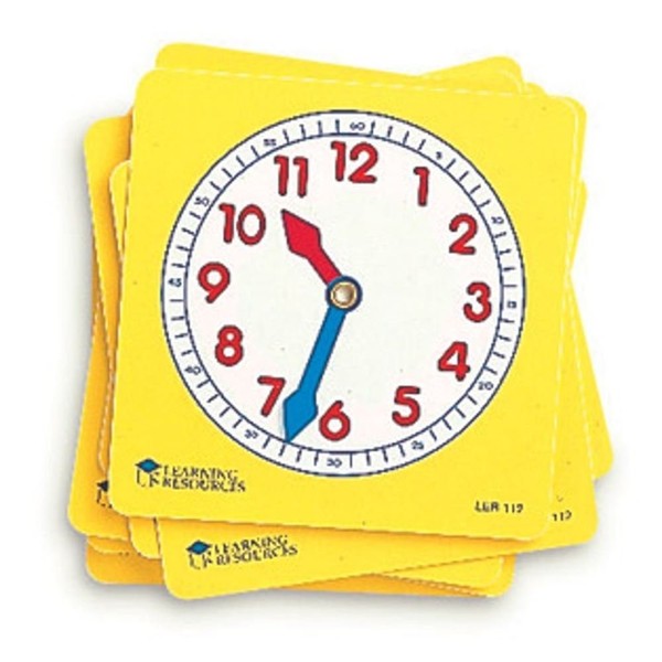 ラーニング リソーシズ(Learning Resources) 学習時計 プラスチック 生徒用 10枚セット 10cm LER 0112