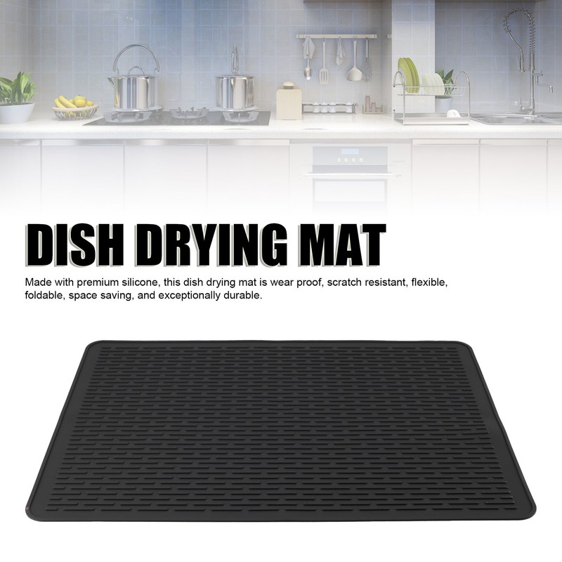Dish Drying Mat Silicone Non Slip Heat Resistant Hot Pot