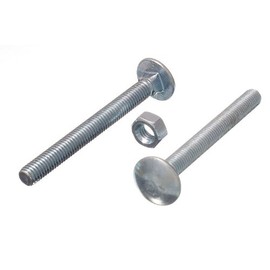 One Stop DIY 24 x Carriage Bolts & Nuts BZP Galvanised M8 x 75
