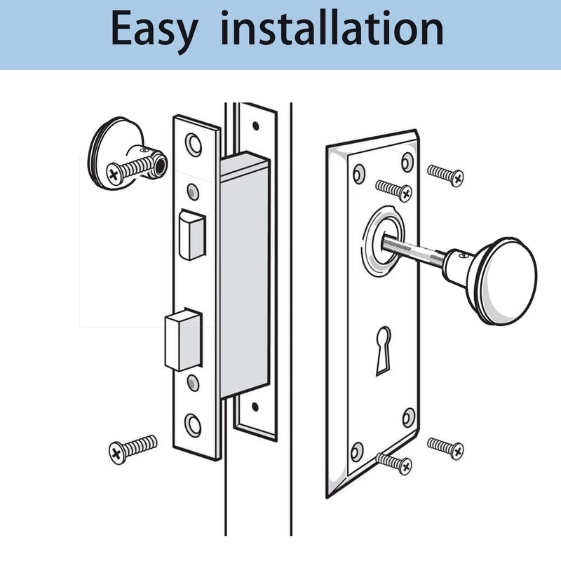 Lubentol 4 Pack Mortise Keyed Lock Set with Classic Bronze