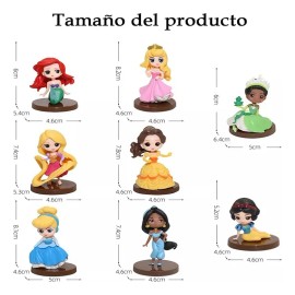 8 Piezas De Adornos De Princesa