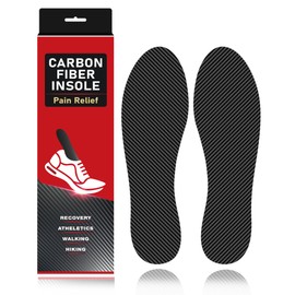 FANCYWING Carbon Fiber Insole -1 Pair | Rigid Shoe Insert, Arch Support Insole for Foot Pain, Arthritis, Hallux Rigidus, Turf Toe & Mortons Toe | Stiff Soles 26.5cm(Fit Men Size 9/Women 10)