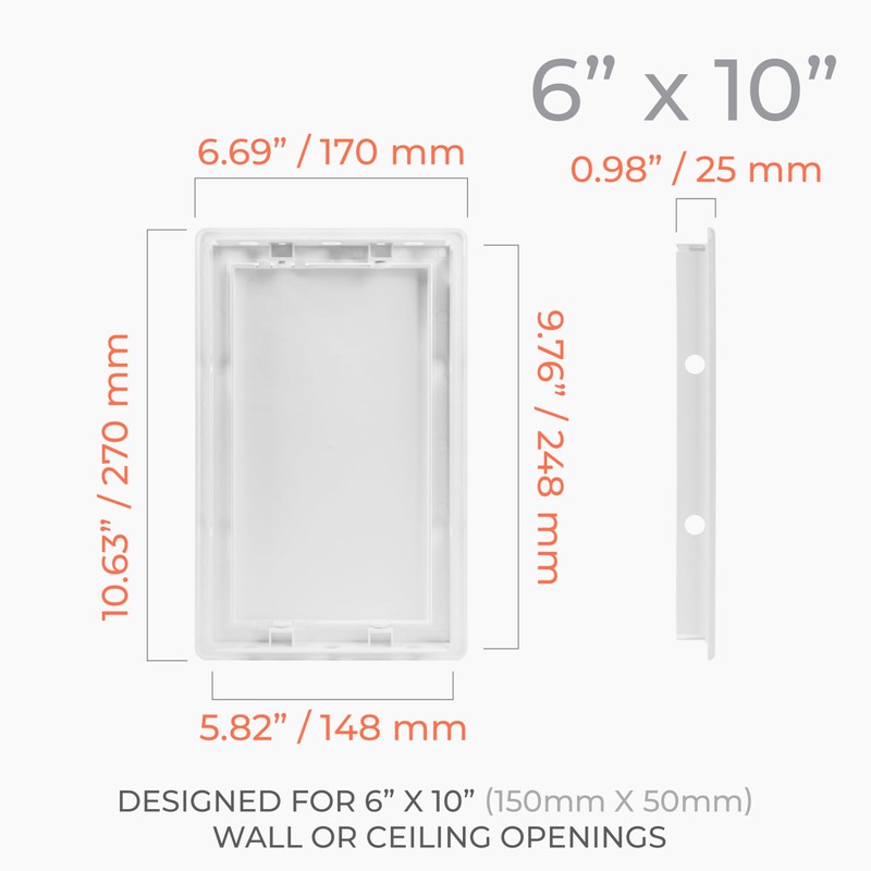 HVAC OV 6x10 Inch White Access Panel for Drywall –