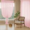 Ebesto Blush Pink Sheer Curtains 84 Inches Long 2 Panels,