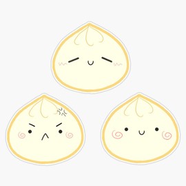 Magnet Steamed Bun Dumpling Magnet Bumper Sticker Car Magnet Flexible Reuseable Magnetic Vinyl 5"
