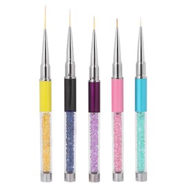 Cepillos Delineadores para Decoración de Uñas, 5 Pinceles para Uñas Bolígrafo de Gel para Uñas Pincel Acrílico para Uñas Esmalte de Uñas en Gel Pincel para Pintar Manicura Arte Punta Dibujo
