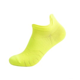 3 Pairs Women Sport Running Ankle Socks Men Trainer Socks Athletic Cycling Sock Breathable Cushion Running Sock For Men Women (Fluorescent Green,One Size)