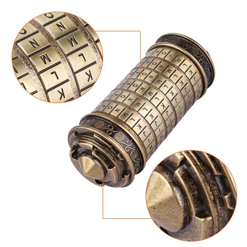 Cryptex Password Letter Code Lock Ring Holder Romantic Default Password,