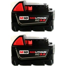 Milwaukee 48-11-1828 3.0 AH Batteries M18 XC Red Lithium 18 Volt (2 Pack)
