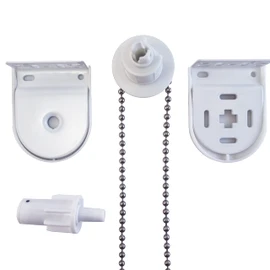 FURNISHED Roller Blind Fittings White 25mm Heavy Duty Metal Blind Brackets Quality Roller Blind Spares Upgrade Window Blind Accessories Parts Spare Kit Complete Easy Fit Replacement Set