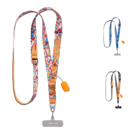 PGYTECH LinkGo Webbing Phone Lanyard, Adjustable Phone Strap Crossbody with Lens Cloth for Photography, Anti-Slip Shoulder and Quick Release for All Smartphones