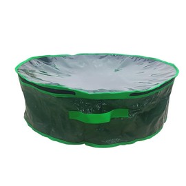 KS Christmas Wreath Storage Bag Christmas Wreath Storage Bag Wreath Storage Container with Clear Window Holiday Container Protect Your Wreath From Dust (30x11.0 inches (76 x 28 cm, Green)