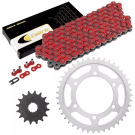 Caltric Red Drive Chain And Sprocket Kit for Suzuki GSX-R600 2011-2018