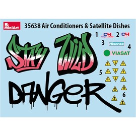 Mini Art 35638 1:35 Air Conditioners/Satellite Systems with Accessories - Faithful Replica, Model Building, Plastic Kit, Crafts, Hobby, Gluing, Model Kit, Assembly, Unpainted