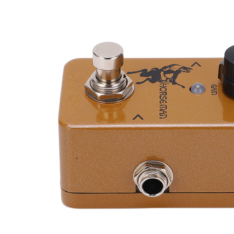 Overdrive Effect Pedal Earthy Yellow Metal Guitar Accessories with Gold