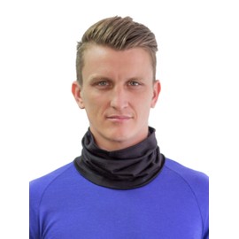 Brass Monkeys - 100% Pure Merino Wool - Snood Buff Neck Warmer - Made in New Zealand - Soft, Comfy & Breathable - Keep Warm - Men & Women, Black