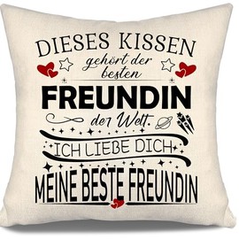 Aosumin This pillow belongs to the best friend in the world female best friend gift cushion covers for women girls friendship gift birthday (best friend-a)
