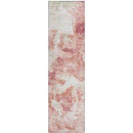 Addison Rugs Indoor/Outdoor Accord AAC32 Pink Washable 2'3" x 7'6" Indoor Outdoor Runner Rug, Easy Clean, Machine Washable, Non Shedding, Bedroom, Living Room, Dining Room, Kitchen, Patio Rug