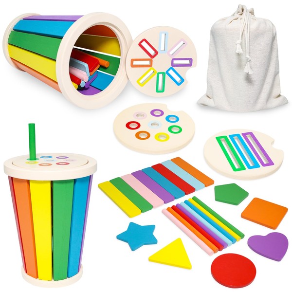 RDTOK Montessori Toy from 1 Year, Montessori Toy Baby Colour