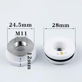 Nozzle Ceramic Rings Dia. 28mm for Fiber Laser Cutting Head for Fiber Laser Cutting Head,Fiber Laser Head Ceramic Ring Dia 32mm,Fiber Laser Cutting Machine Head Nozzle Holder Parts (1 PCS) (28mm)