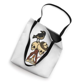 Cute Crow Skull Cartoon Tote Bag