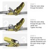 2 Pack 6m Gray Ratchet Tie Down Straps, Ratchet Tie