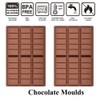 Dwwffer Chocolate Bar Molds Deep,2 Pack Non-Stick Chocolate Candy Molds,Silicone