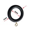28mm x 45mm Black Curtains Drapery Pole Rod Rings With