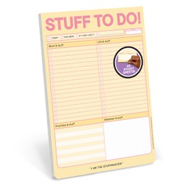 Knock Knock Stuff to Do! Big & Sticky Notepad - Sticky to-Do List Pad (40 Sheets, 9.75 x 7-inches)