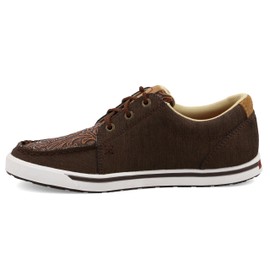 Twisted X Women's Kicks, Moc Toe, Cocoa & Tooled Brown, 8.5 M