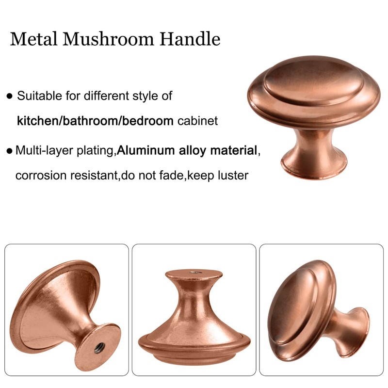 MengH-SHOP Cabinet Knob Round Door Knobs 30mm Mushroom Shape Pull
